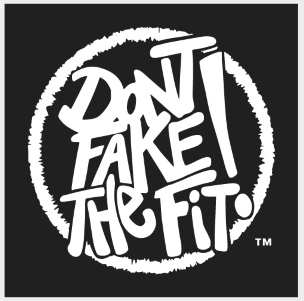 "Don't Fake the Fit" Limited Edition Face Mask - Black (White Logo)