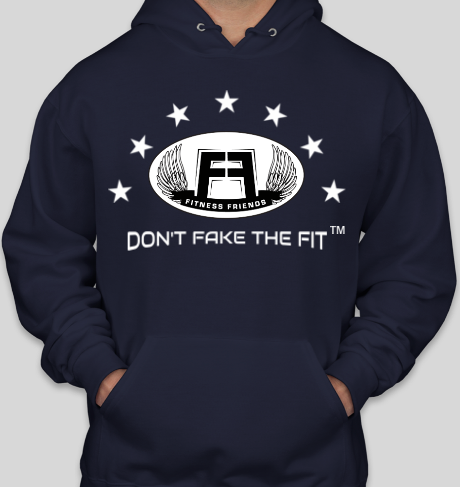 "Don't Fake the Fit" All Stars Limited Edition Unisex Hoodie - Navy Blue (White Logo) + Bonus Gaiter & Mask