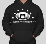 "Don't Fake the Fit" All Stars Limited Edition Unisex Hoodie - Black (White Logo) + Bonus Gaiter